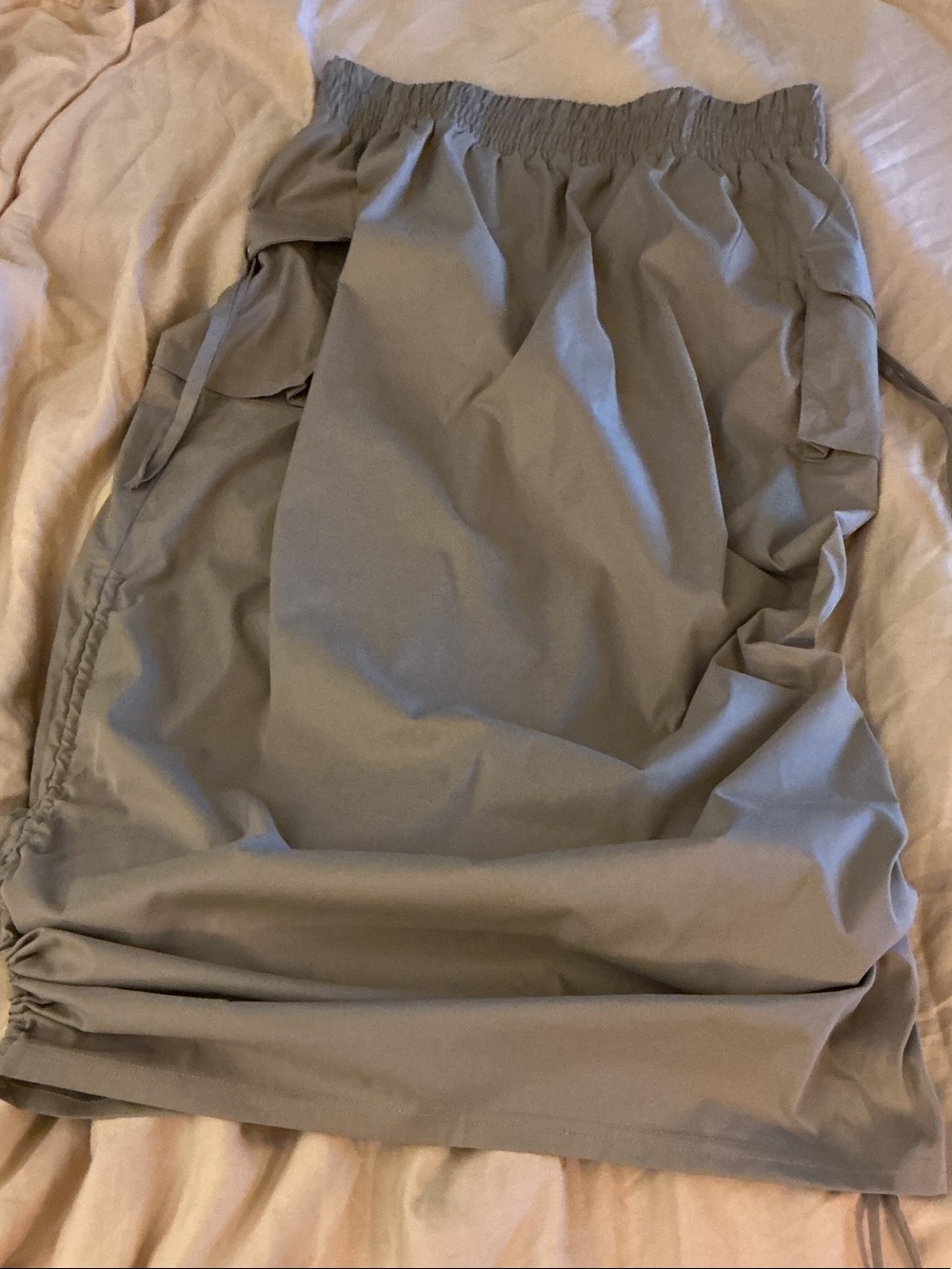 Fashion Nova Cargo tan skirt